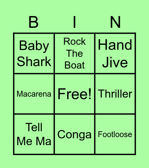 TS Disco Bingo Card