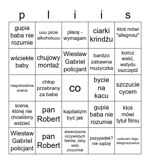 kup teraz Bingo Card