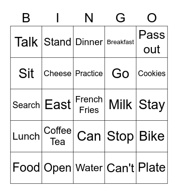 Weeks 5 and 7 Bingo Card