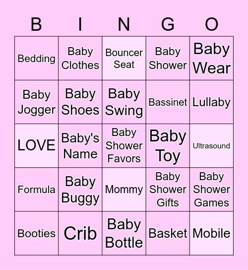 ROYAL BABY SHOWER BINGO Card