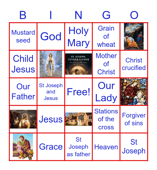 St Joseph and Lent Bingo Card
