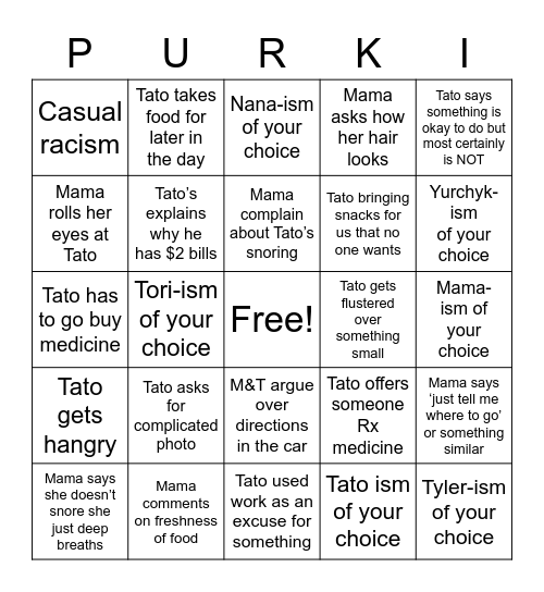 Yurchyk’s Card Bingo Card