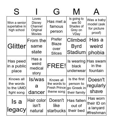 Find Someone Who... Bingo Card