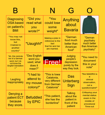 Dr. J Bingo Card