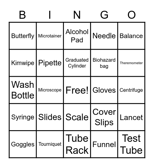 2021 Lab Week Bingo Card