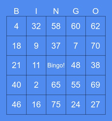 CHRIS BINGO CARD Bingo Card