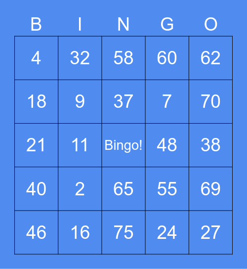 CHRIS BINGO CARD Bingo Card