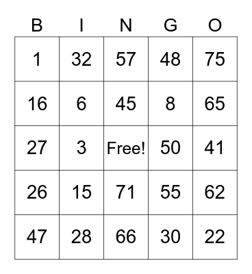 Raika chan Bingo Card