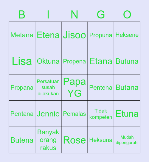 MINGYU3WP Bingo Card