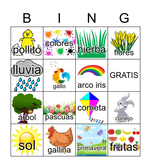 BINGO DE PRIMAVERA 2-3 Bingo Card