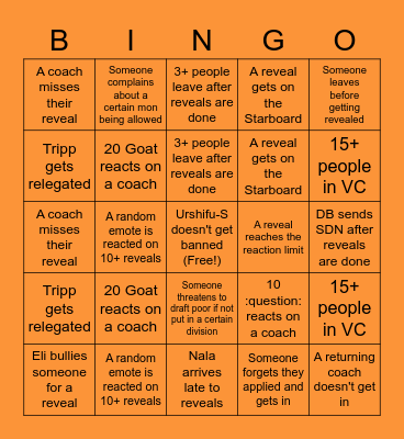 88Goals S3 Reveal Bingo Card