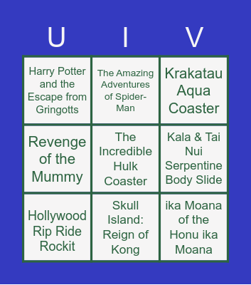 Universal Bingo Card