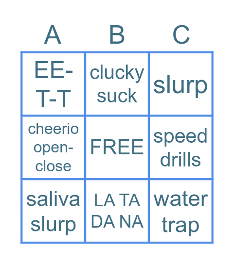 BINGO 1 Bingo Card