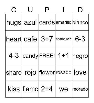 Valentine's Day BINGO Card
