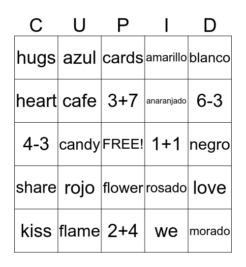 Valentine's Day BINGO Card