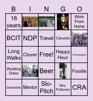 Danielle's Getting Married! Bingo Card