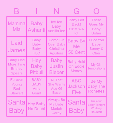 BABY GIRL CHARLES Bingo Card