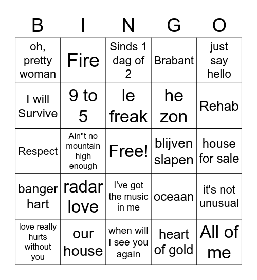 Transitus Bingo Card
