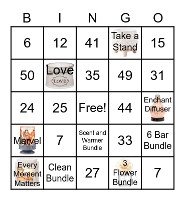 Scentsy Bingo 2 Bingo Card