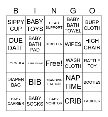 HIMANSHI'S BABY SHOWER Bingo Card