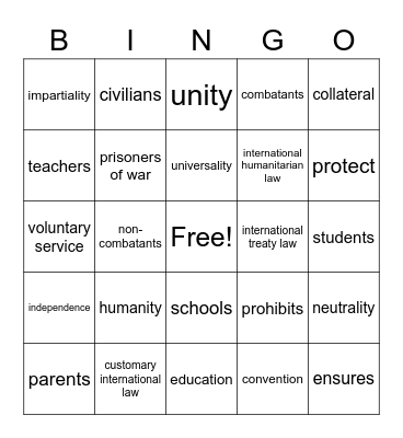 IHL Library Event Bingo Card