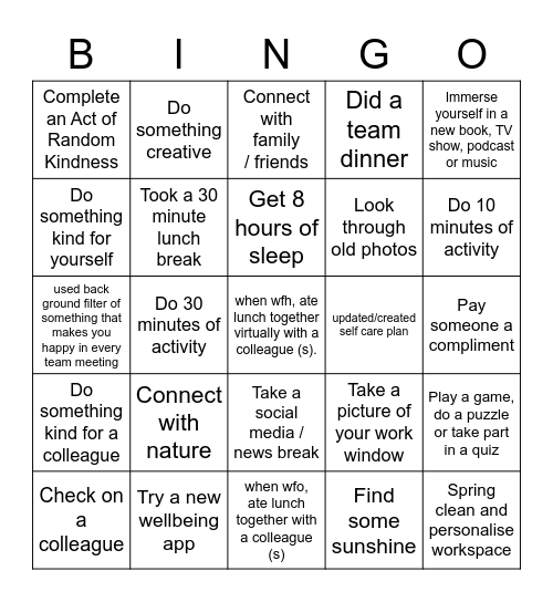 NEMA Bingo Card