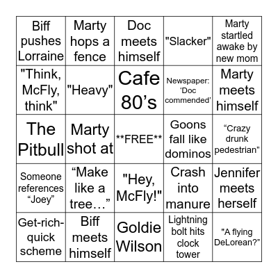 Back to the Birthday Bingo! Bingo Card