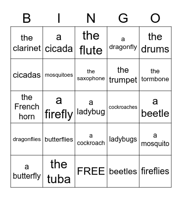 Units 1 and 2 Review Bingo Card