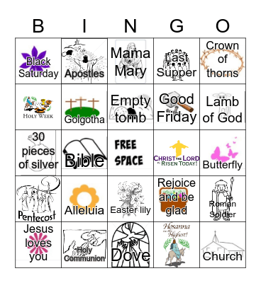 Easter Bingo Card