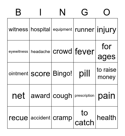 Unit 4 Bingo Card