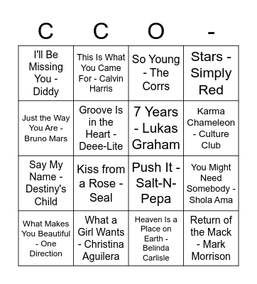 CCO RnR Bingo! Bingo Card