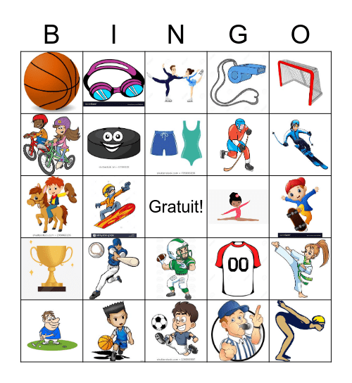 Les sports Bingo Card