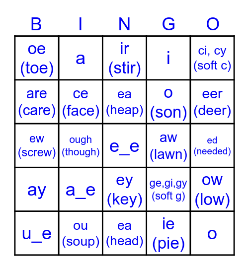 Green Gazelles Bingo Card