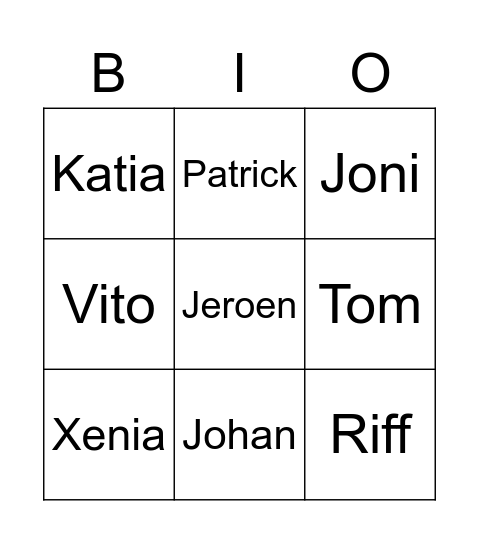 Bingo Card