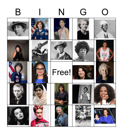 Women's History Bingo Card