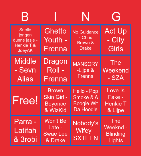 Straatteam BINGO Card