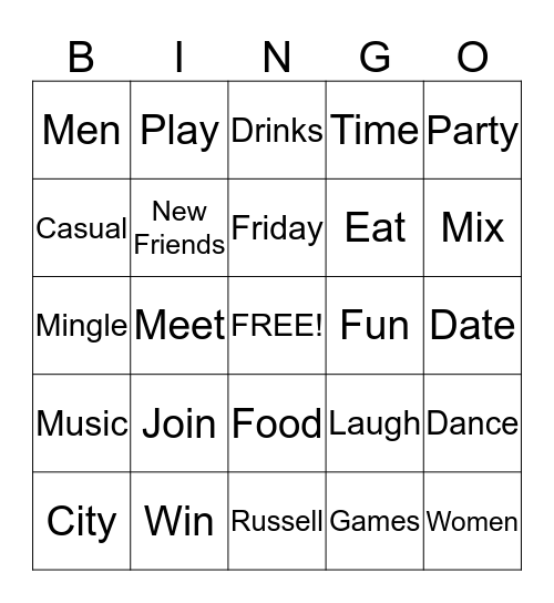 Play Time @ Russell City Bingo Card