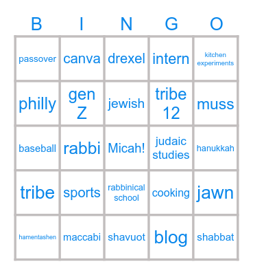 MICAH BINGO Card