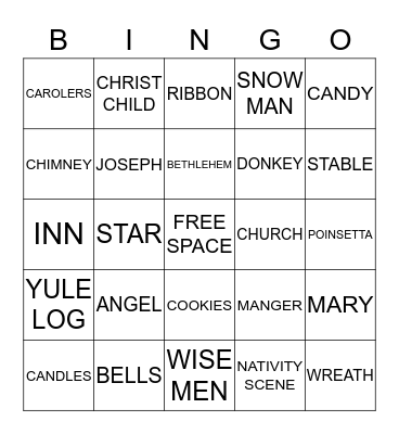 CHRISTMAS BINGO Card