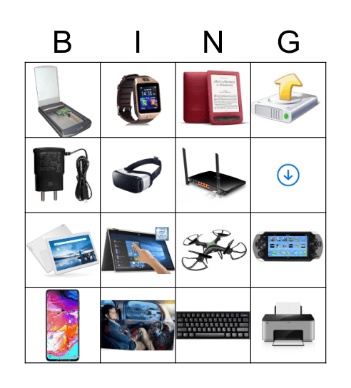 Technology Bingo Card