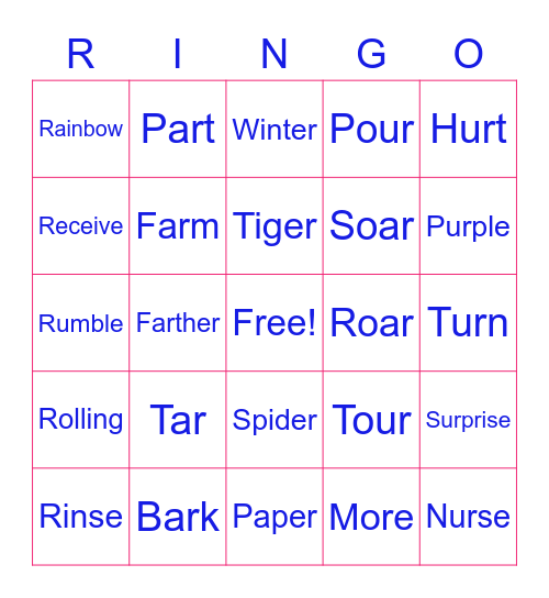 R Bingo Card