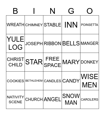 CHRISTMAS BINGO Card