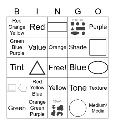 Art Class Bingo Card