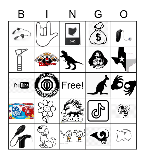 Optimist Bingo Card