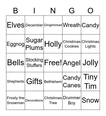 CHRISTMAS Bingo Card