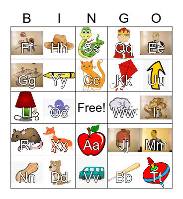Alphabet BINGO Card