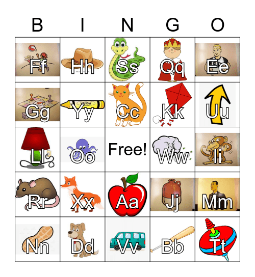 Alphabet BINGO Card