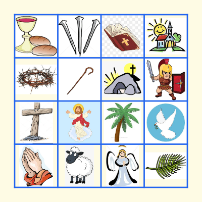 Easter Week Bingo Card