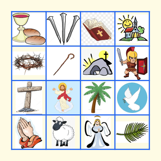 Easter Week Bingo Card