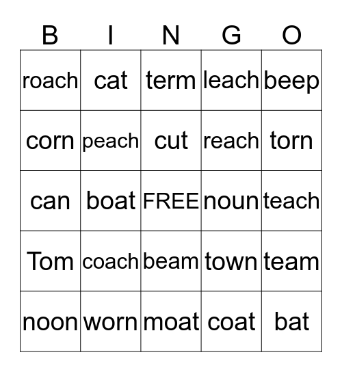 GAME 5 Bingo Card